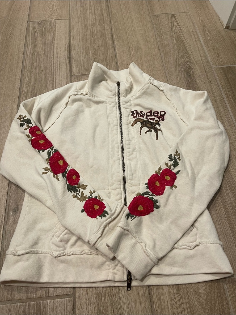 JOHNNY WAS Vintage Los Angeles Western Rodeo ‘78 Embroidered Zip Up Jacket Sz L
